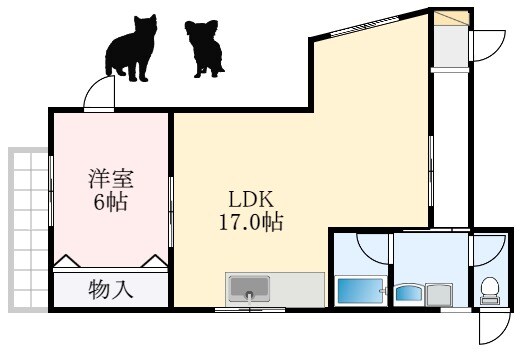 萩原天神駅 徒歩42分 2階の物件間取画像