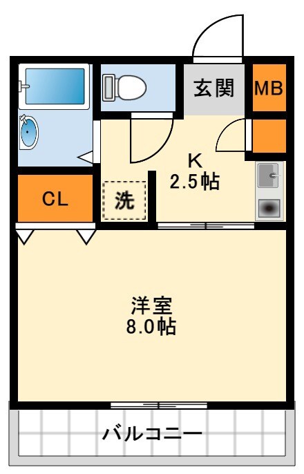 フリージアコートの物件間取画像