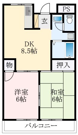 シャルムフジの物件間取画像