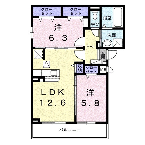 新金岡駅 徒歩12分 1階の物件間取画像