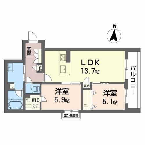 NTMaisonⅢの物件間取画像