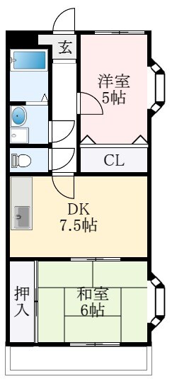 サニーハイツⅡの物件間取画像