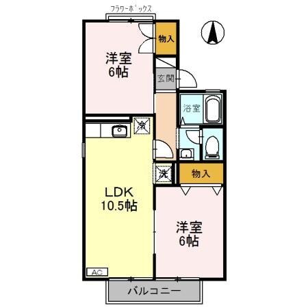 サンモール北花田B棟の物件間取画像