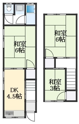 河内天美駅 徒歩10分 1-2階の物件間取画像