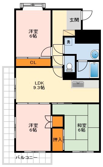 ネオシティ春日丘の物件間取画像