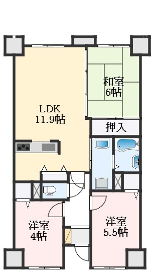 朝日プラザ南大阪ターミナルシティの物件間取画像