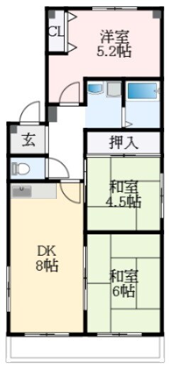 新栄プロパティー小山2の物件間取画像