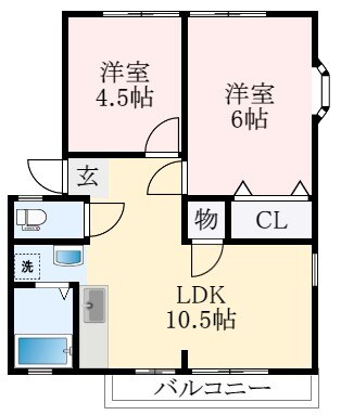 新栄プロパティー島泉ⅡA棟の物件間取画像