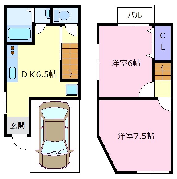 高鷲テラスハウス10-6-12の物件間取画像