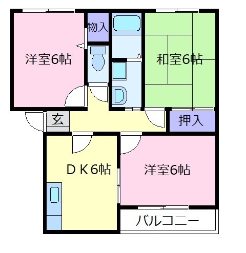 コートグランメールＢ棟の物件間取画像