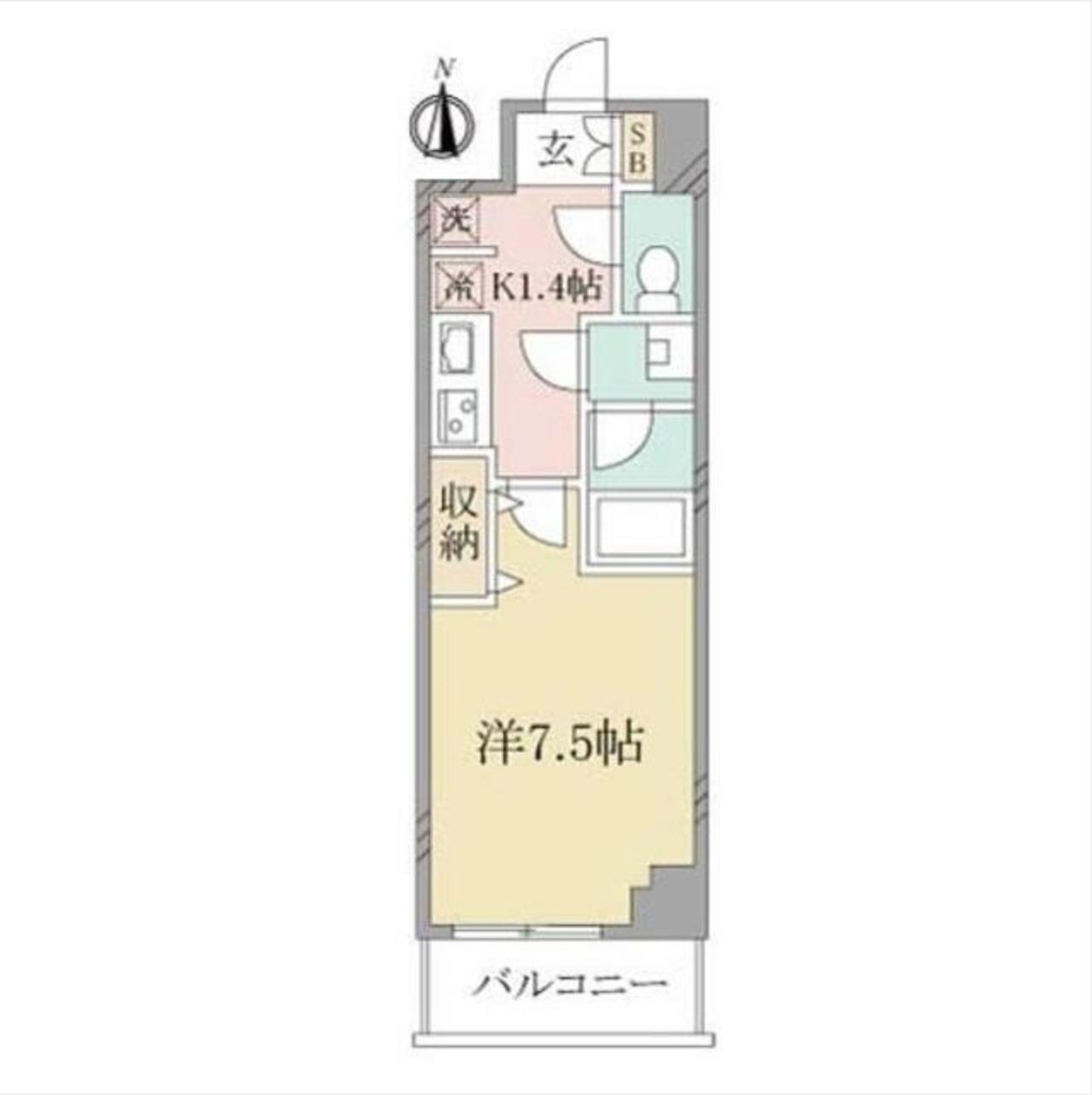 ａ　ＬＡＴＯ　ＭＩＮＡＭＩＳＥＮＪＵの物件間取画像