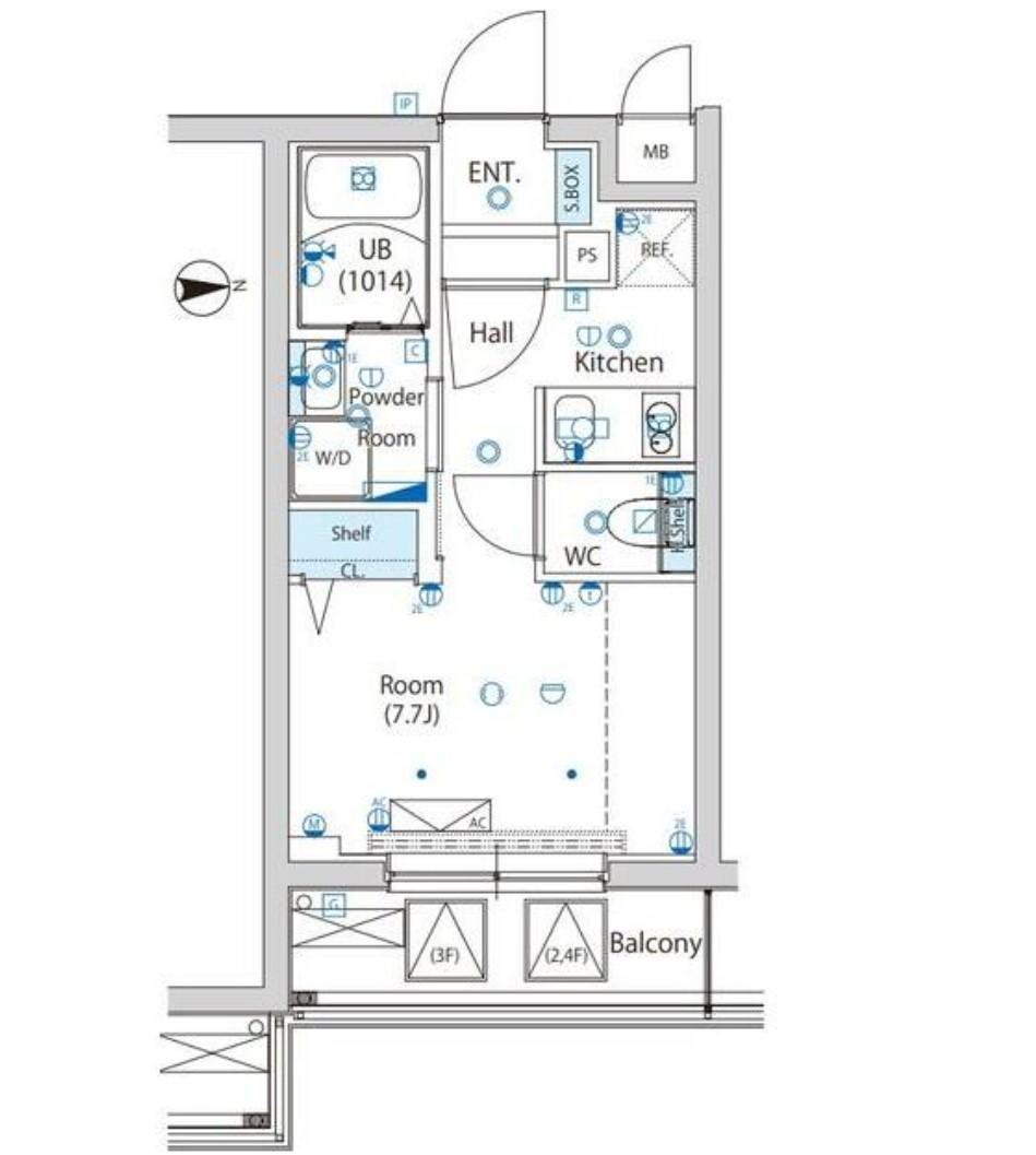 エストゥルース亀有の物件間取画像