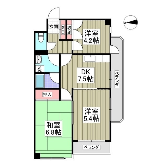 リバーサイド東信の物件間取画像