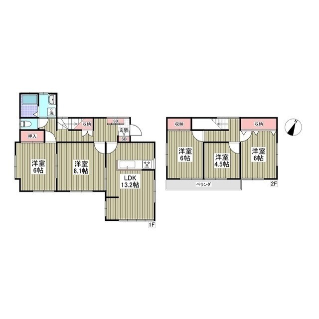 リブレス上貝塚戸建の物件間取画像