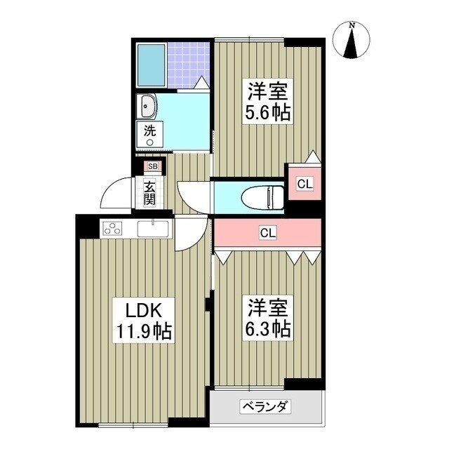 タウンコート旭町の物件間取画像
