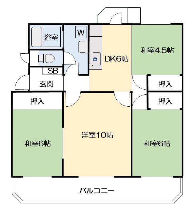 高根台住宅の物件間取画像