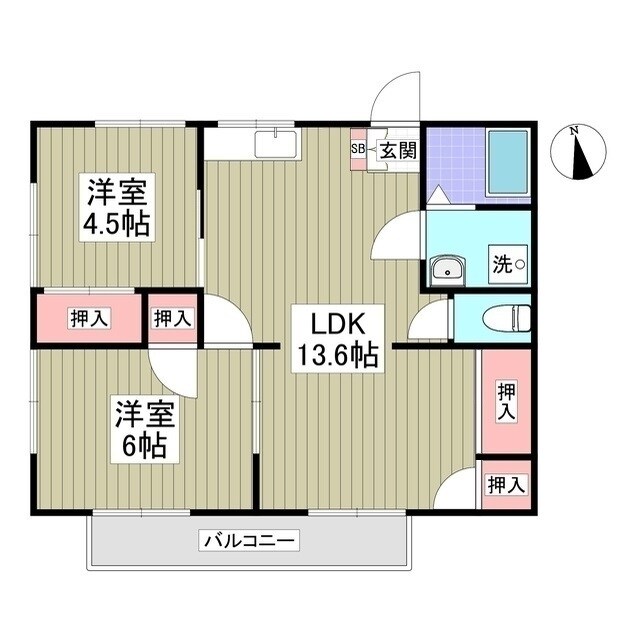 パークハイツ安西Ⅱの物件間取画像