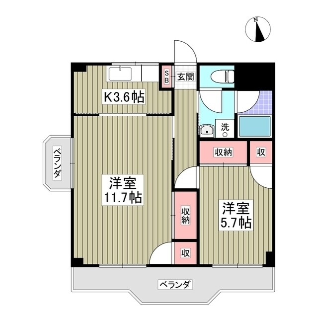 グランドハイツの物件間取画像
