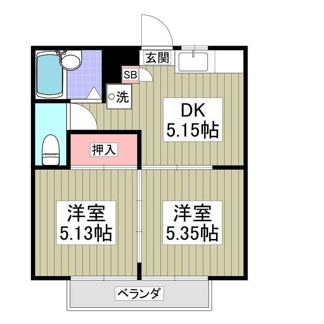 エルベマンションの物件間取画像