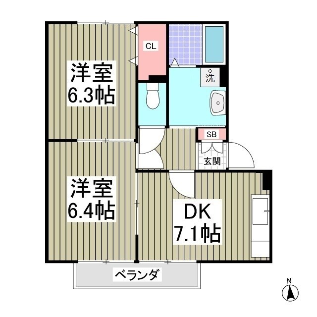 パナステージ四季の郷Cの物件間取画像