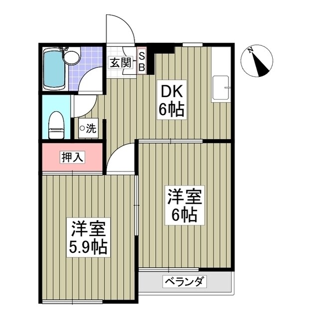 田中ハイツの物件間取画像