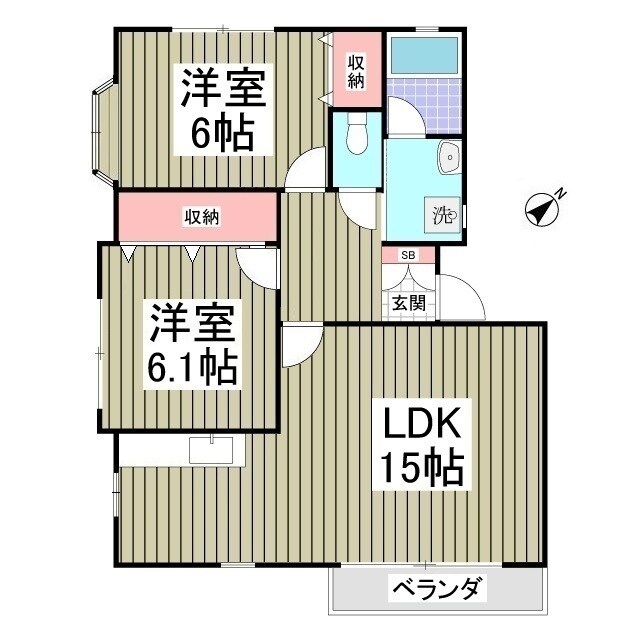 井草ハイツBの物件間取画像