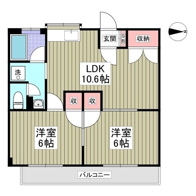 筑波レジデンスの物件間取画像