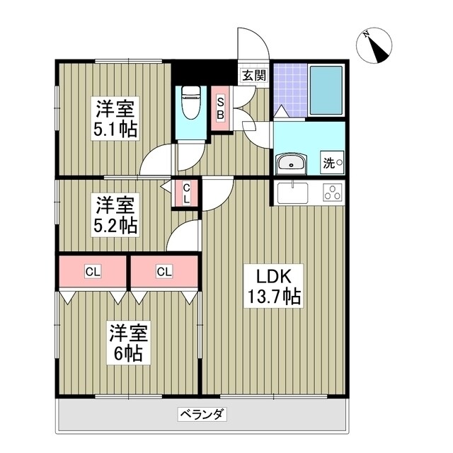 TSKマンションの物件間取画像