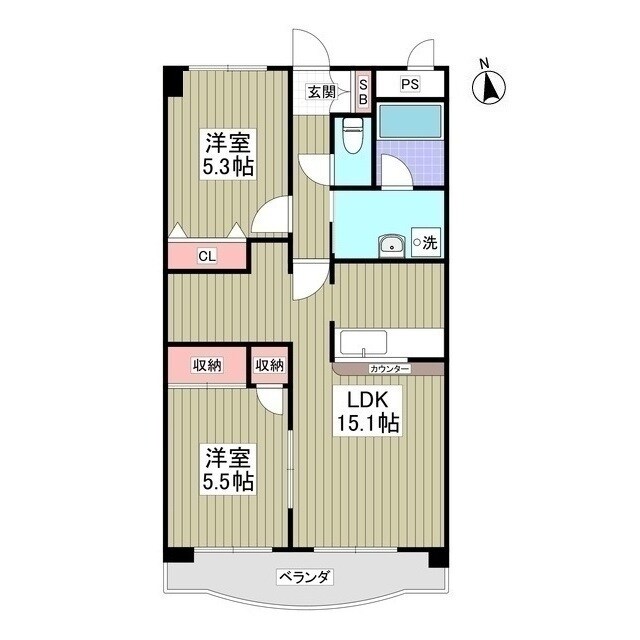 ルネス・レガートの物件間取画像