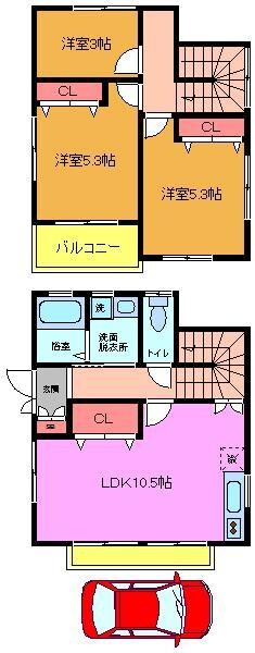 和田貸家Ｄ棟の物件間取画像