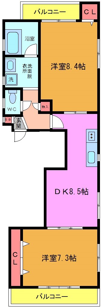 ラクス本八幡の物件間取画像