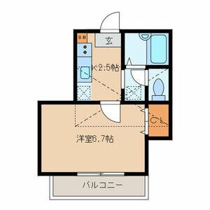 鐘ケ淵駅 徒歩7分 2階の物件間取画像