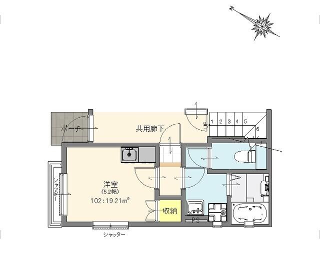 志村坂上駅 徒歩1分 1階の物件間取画像