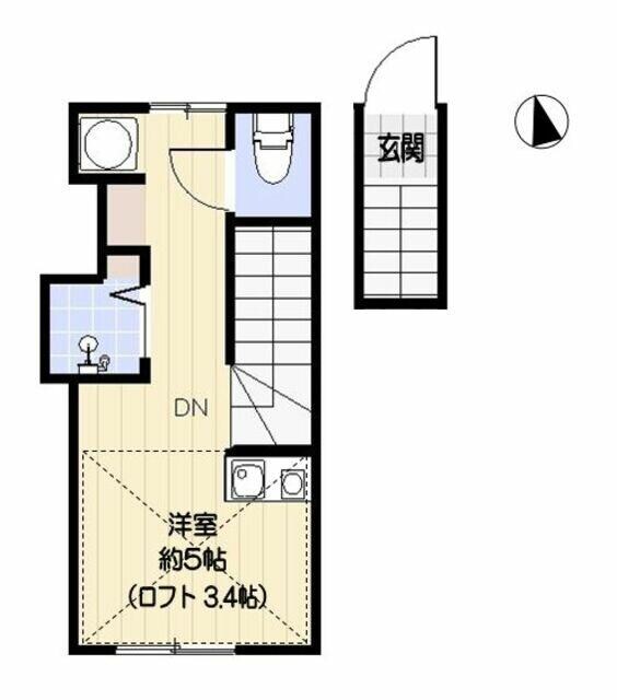 小村井駅 徒歩5分 2階の物件間取画像