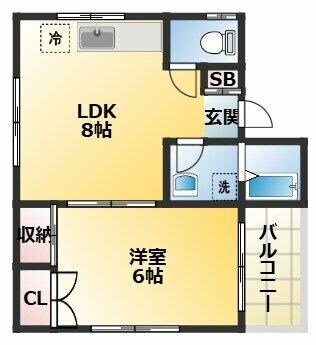 橘ハイツの物件間取画像