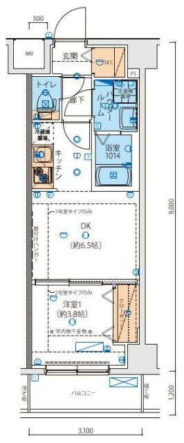 西川口駅 徒歩5分 6階の物件間取画像