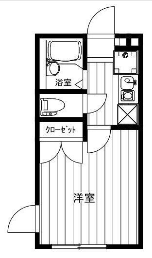 本蓮沼駅 徒歩6分 2階の物件間取画像