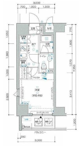 亀有駅 徒歩4分 10階の物件間取画像