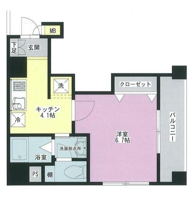 三ノ輪駅 徒歩1分 6階の物件間取画像