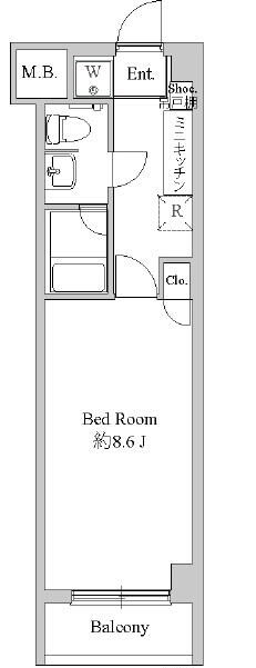 鶴瀬駅 徒歩2分 6階の物件間取画像