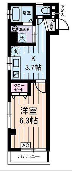 入谷駅 徒歩4分 3階の物件間取画像