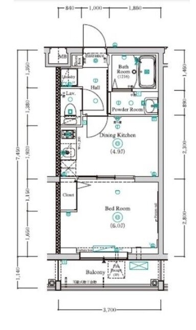 蓮根駅 徒歩7分 2階の物件間取画像