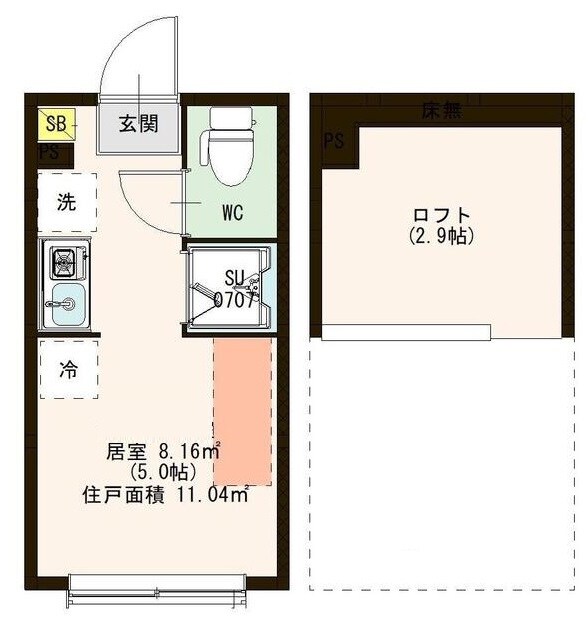 小岩駅 徒歩9分 1階の物件間取画像