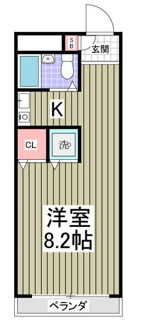 所沢駅 徒歩9分 1階の物件間取画像