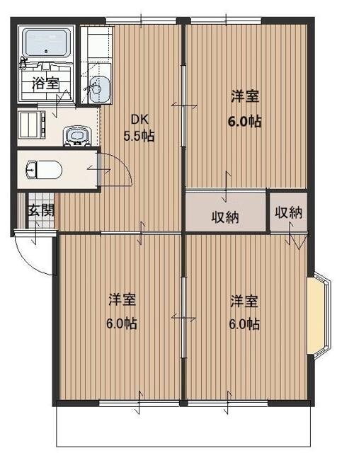 サンクィーンの物件間取画像