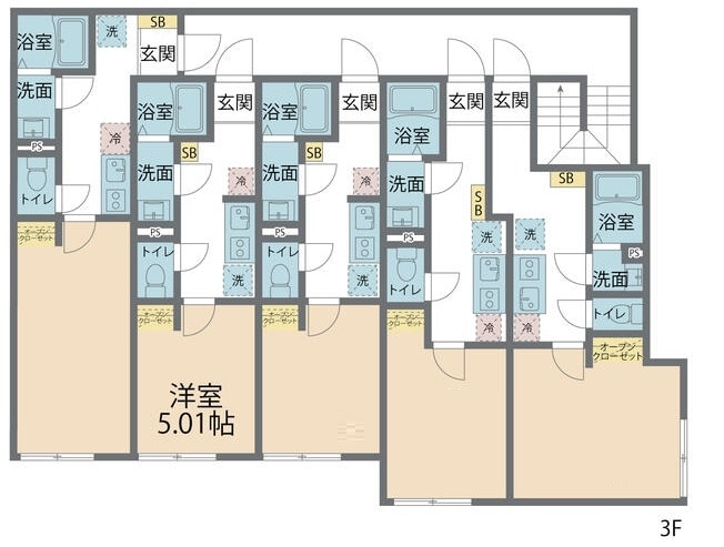 みずほ台駅 徒歩6分 3階の物件間取画像