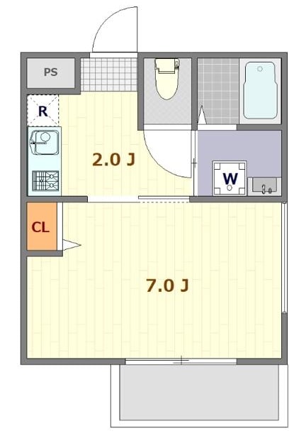 蕨駅 徒歩15分 3階の物件間取画像