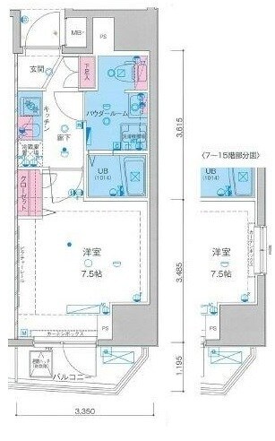 田端駅 徒歩6分 14階の物件間取画像