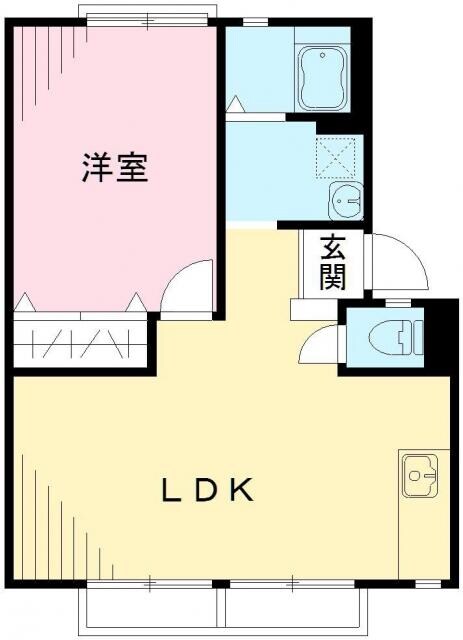 入曽駅 徒歩10分 1階の物件間取画像