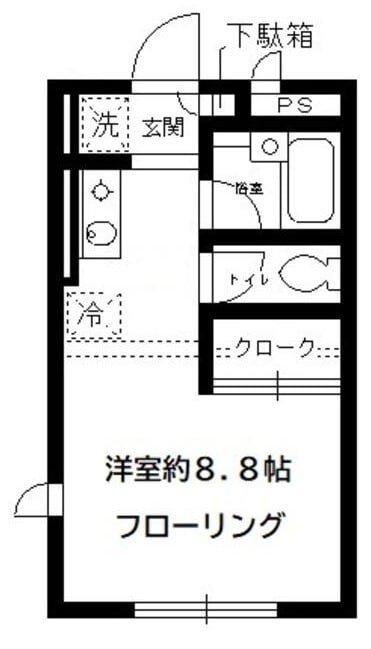 中野新橋駅 徒歩5分 1階の物件間取画像